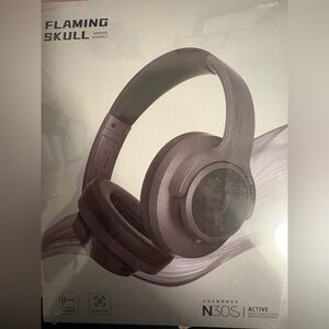 Flaming Skull N30S Active Noise Cancellation Wireless Headphones